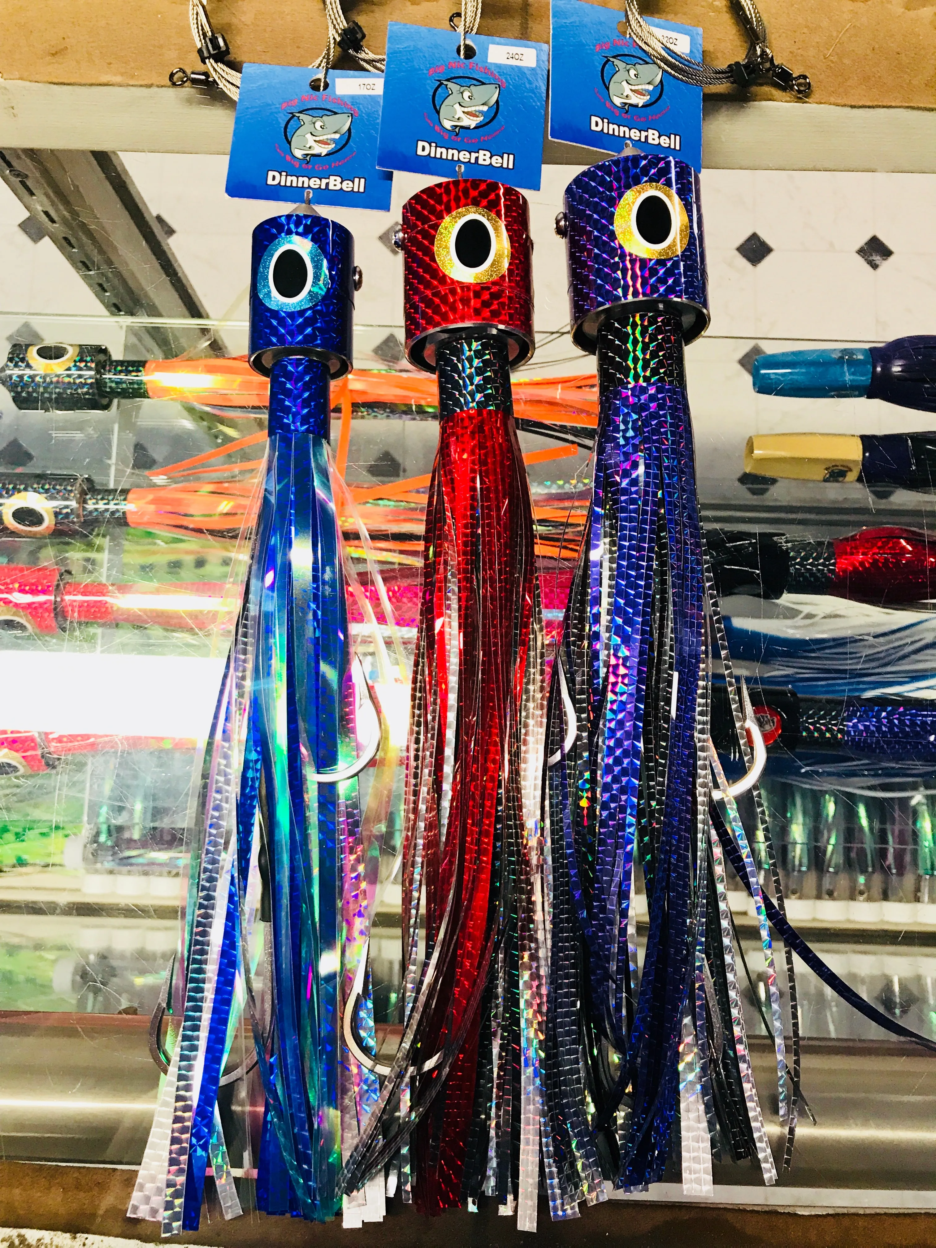 17oz Dinner Bell High Speed Trolling Lure 10/0 Double Stiff Rig