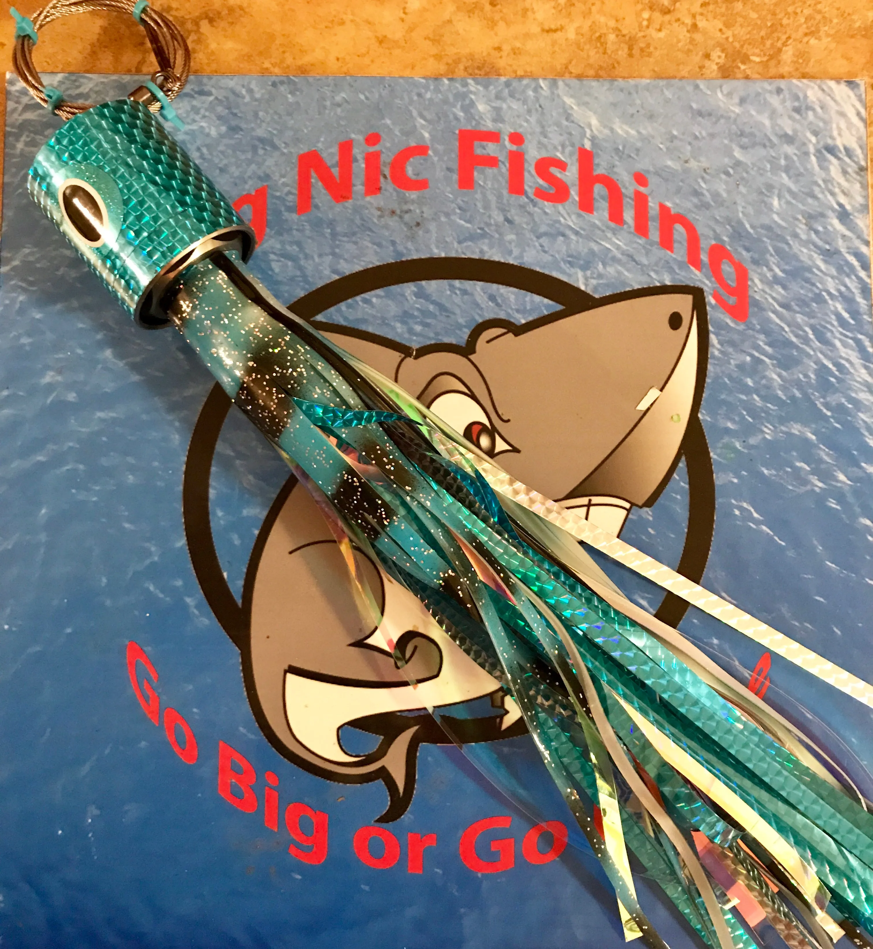 17oz Dinner Bell High Speed Trolling Lure 10/0 Double Stiff Rig