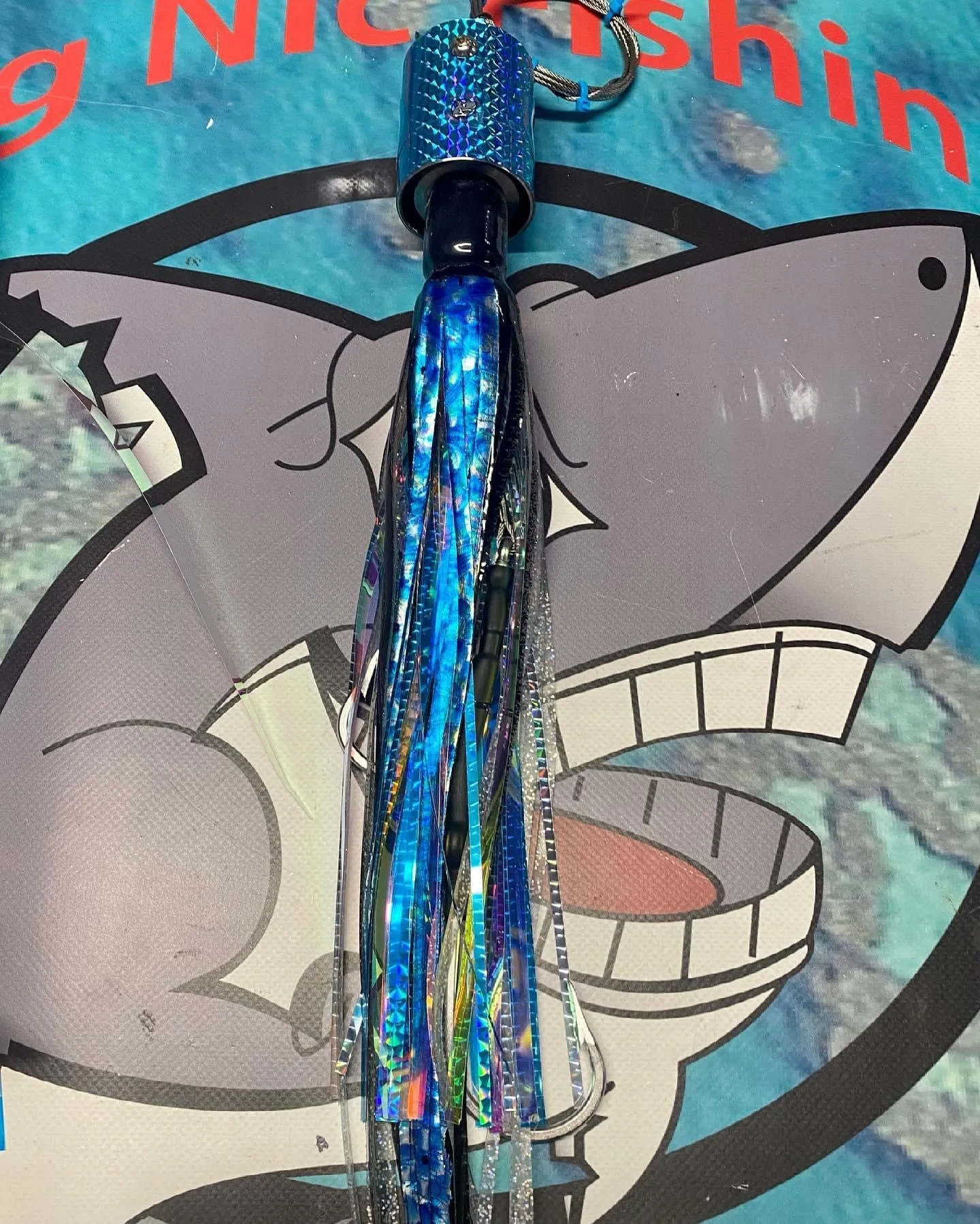 32oz Dinner Bell High Speed Trolling Lure 10/0 Double Stiff Hook Rig