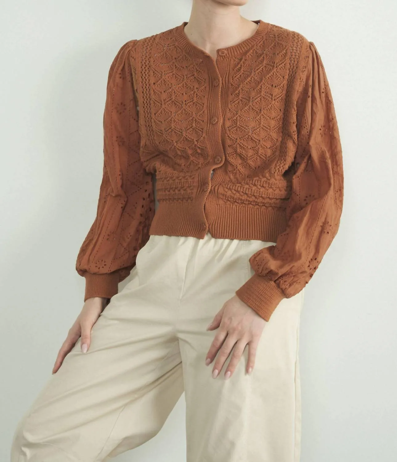 Aaron & Amber - Mixed Media Cardigan