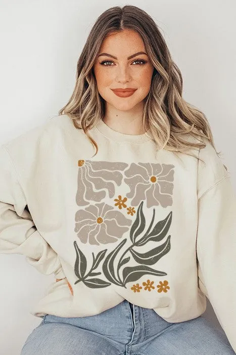 Abstract Flowers Sweatshirt