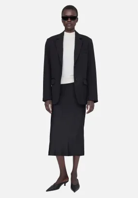 BAR SILK SKIRT BLACK