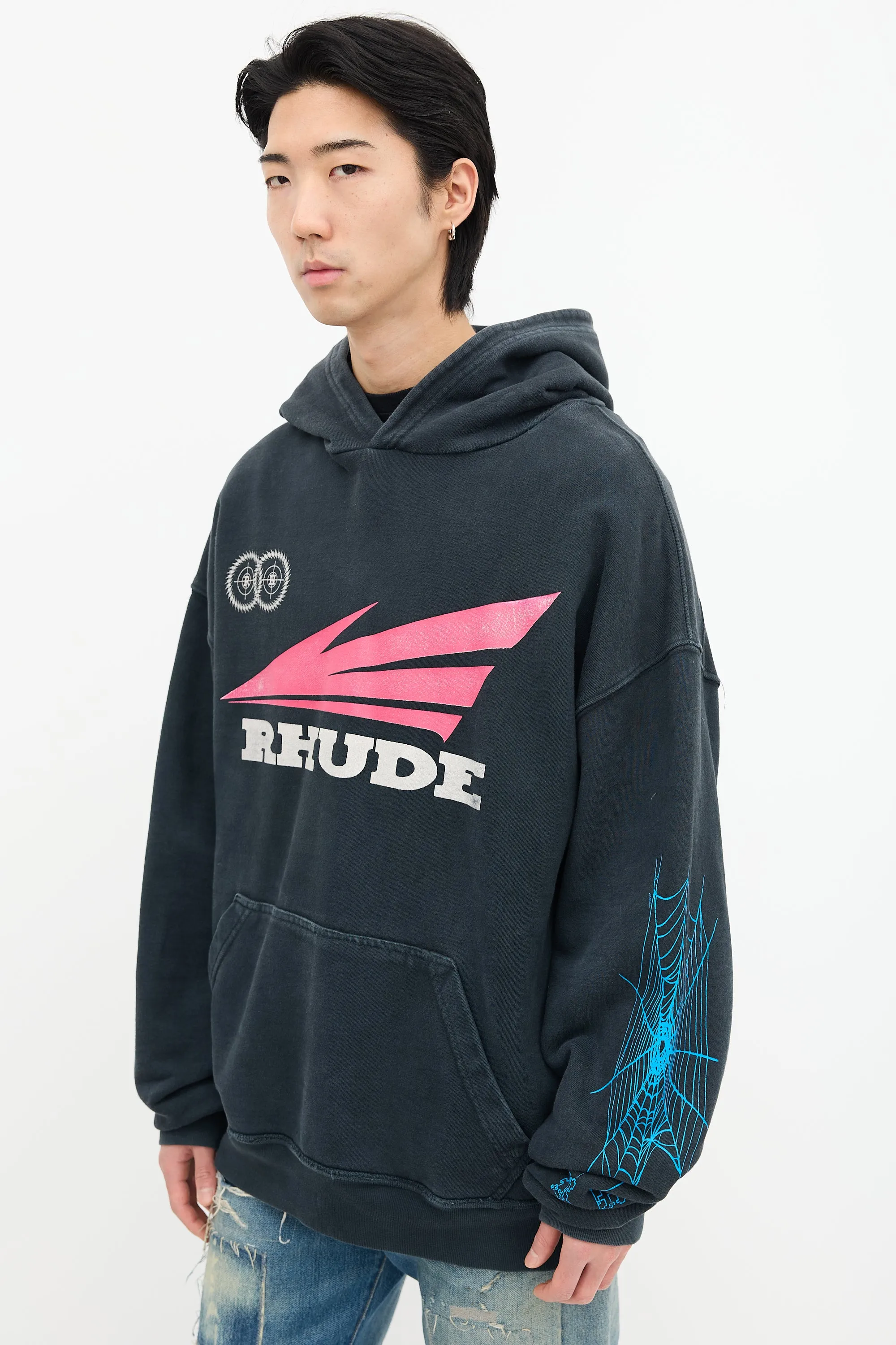 Black & Multi Rhonda Graphic Hoodie