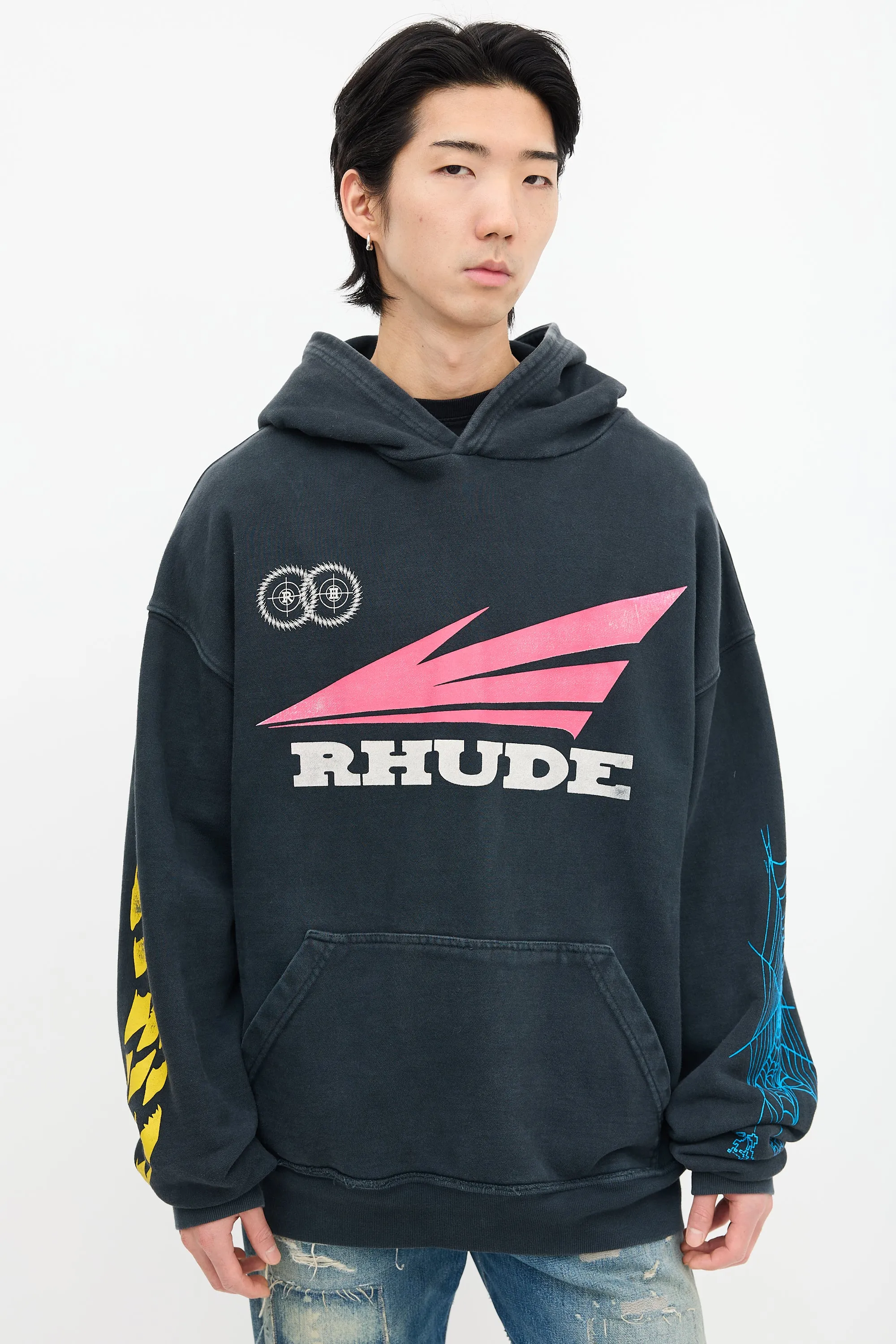 Black & Multi Rhonda Graphic Hoodie