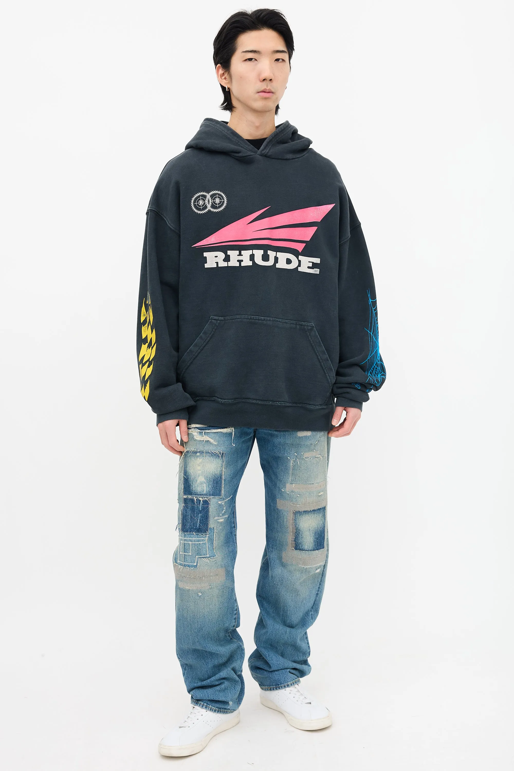 Black & Multi Rhonda Graphic Hoodie