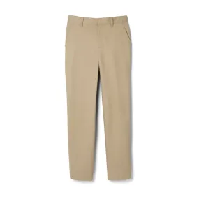 Boys' Flat Front Relaxed Slim Fit Twill Pants