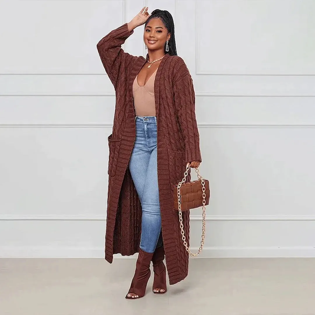 Celestina - Cardigan long chic et décontracté