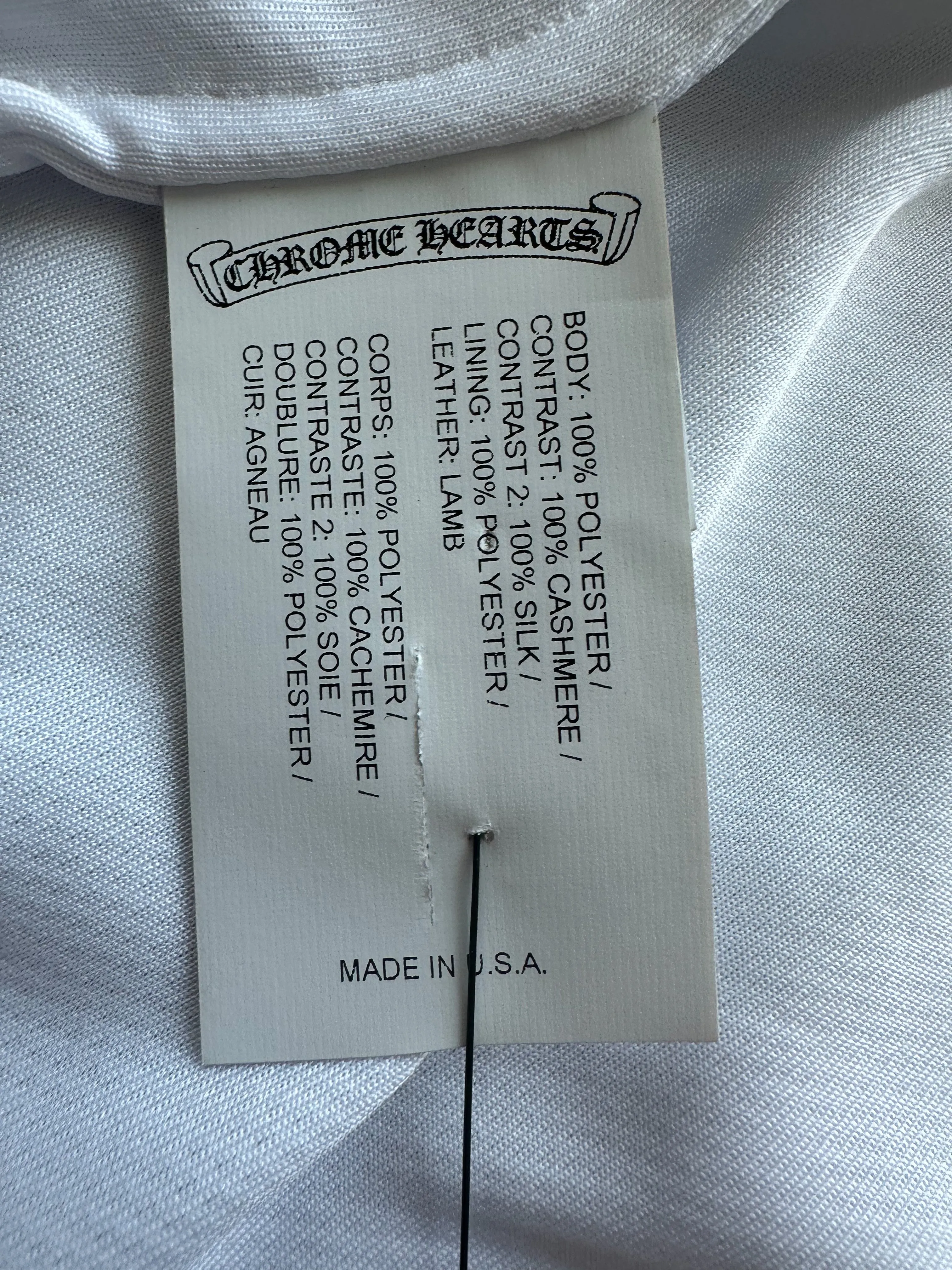 Chrome Hearts White Horseshoe Logo Track Jacket
