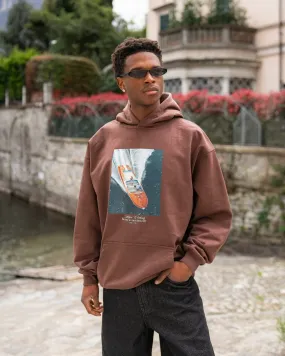 Como Graphic Hoodie Brun