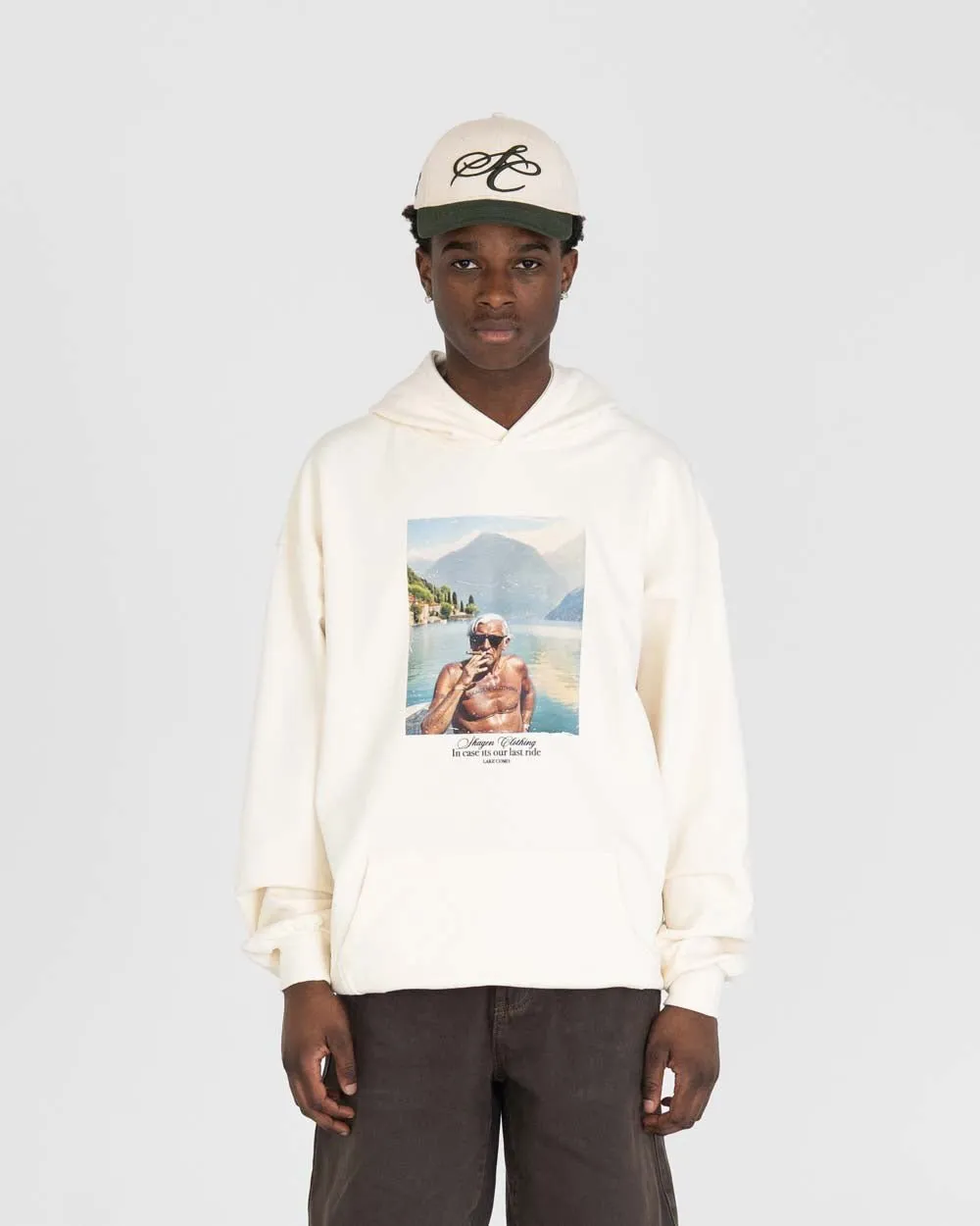Como Graphic Hoodie Hvid