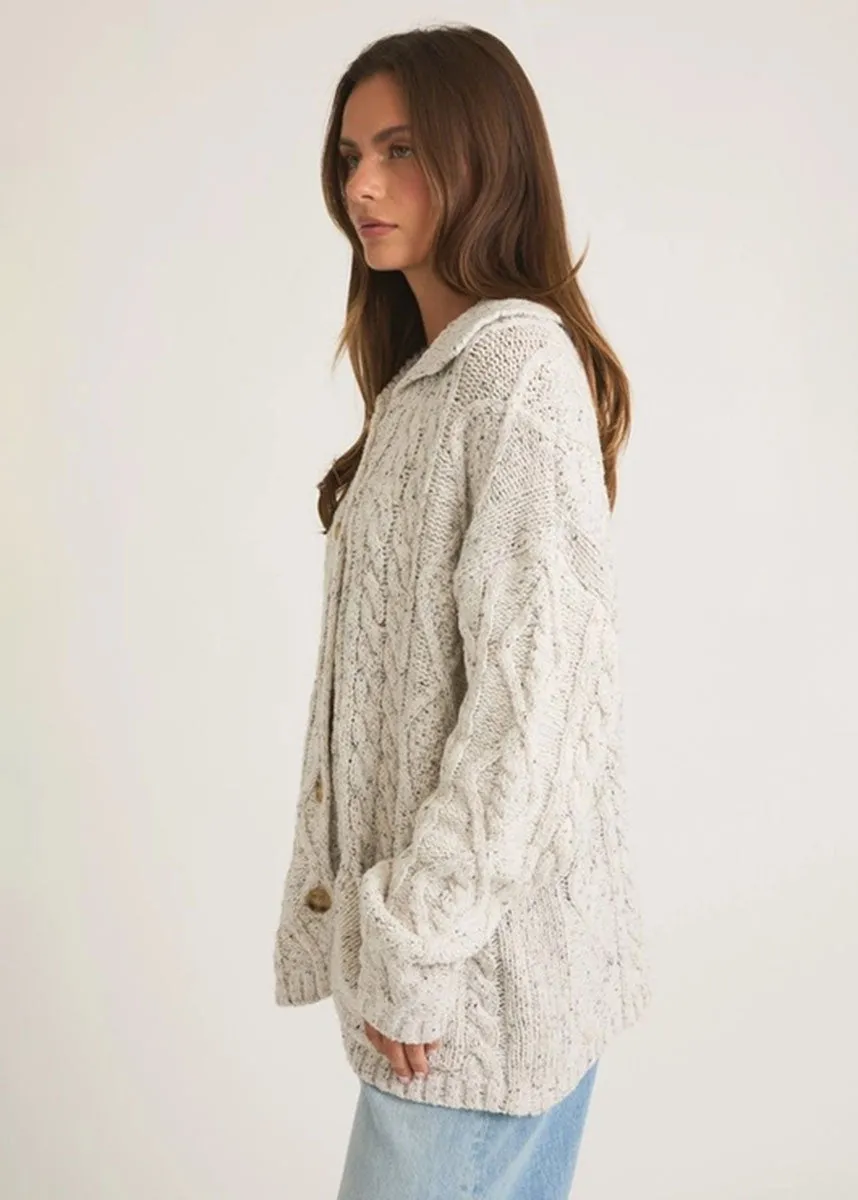 Ellyn Oversized Cardigan - Heather Grey