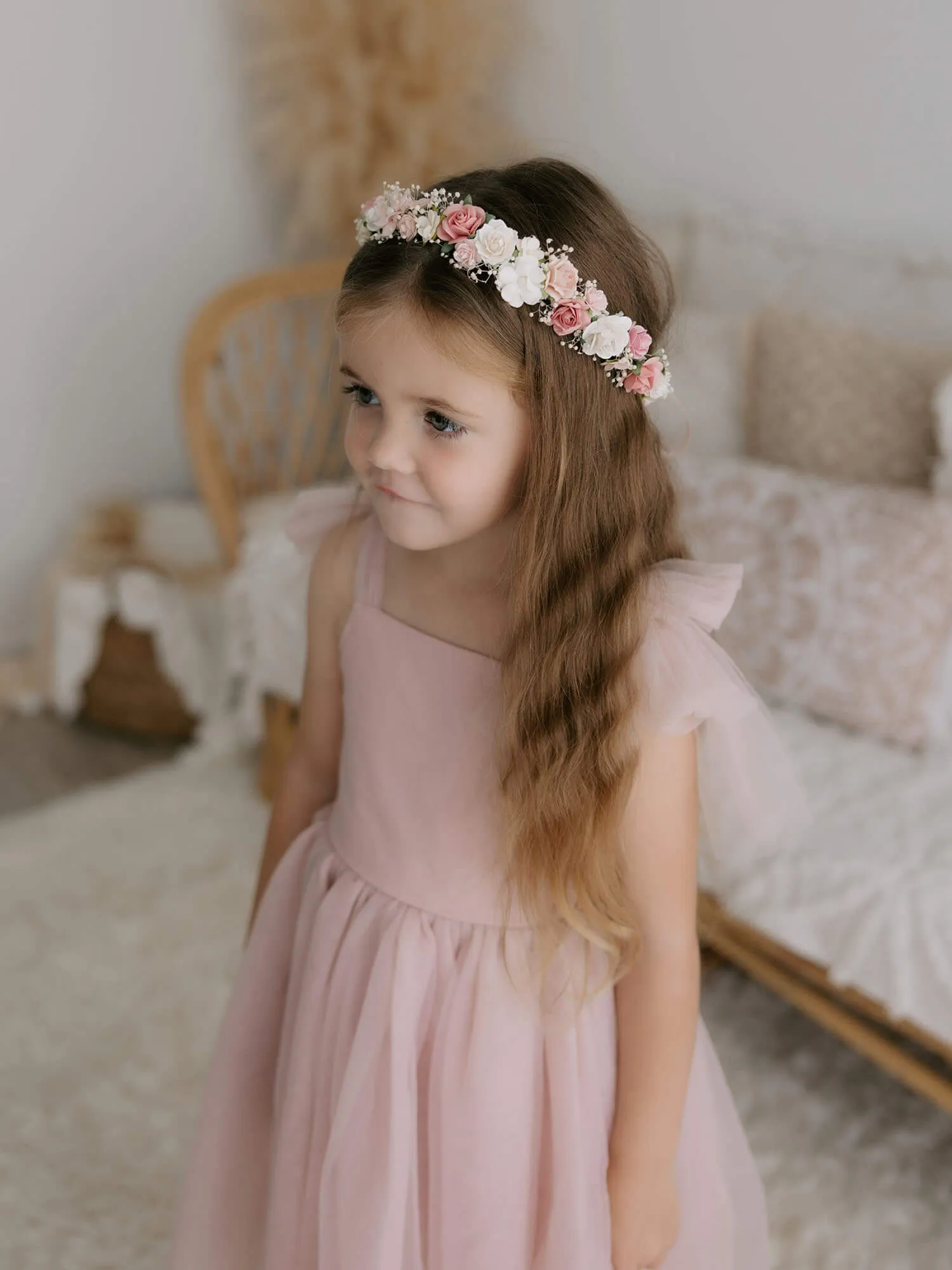 Elsie flower crown - dusty rose