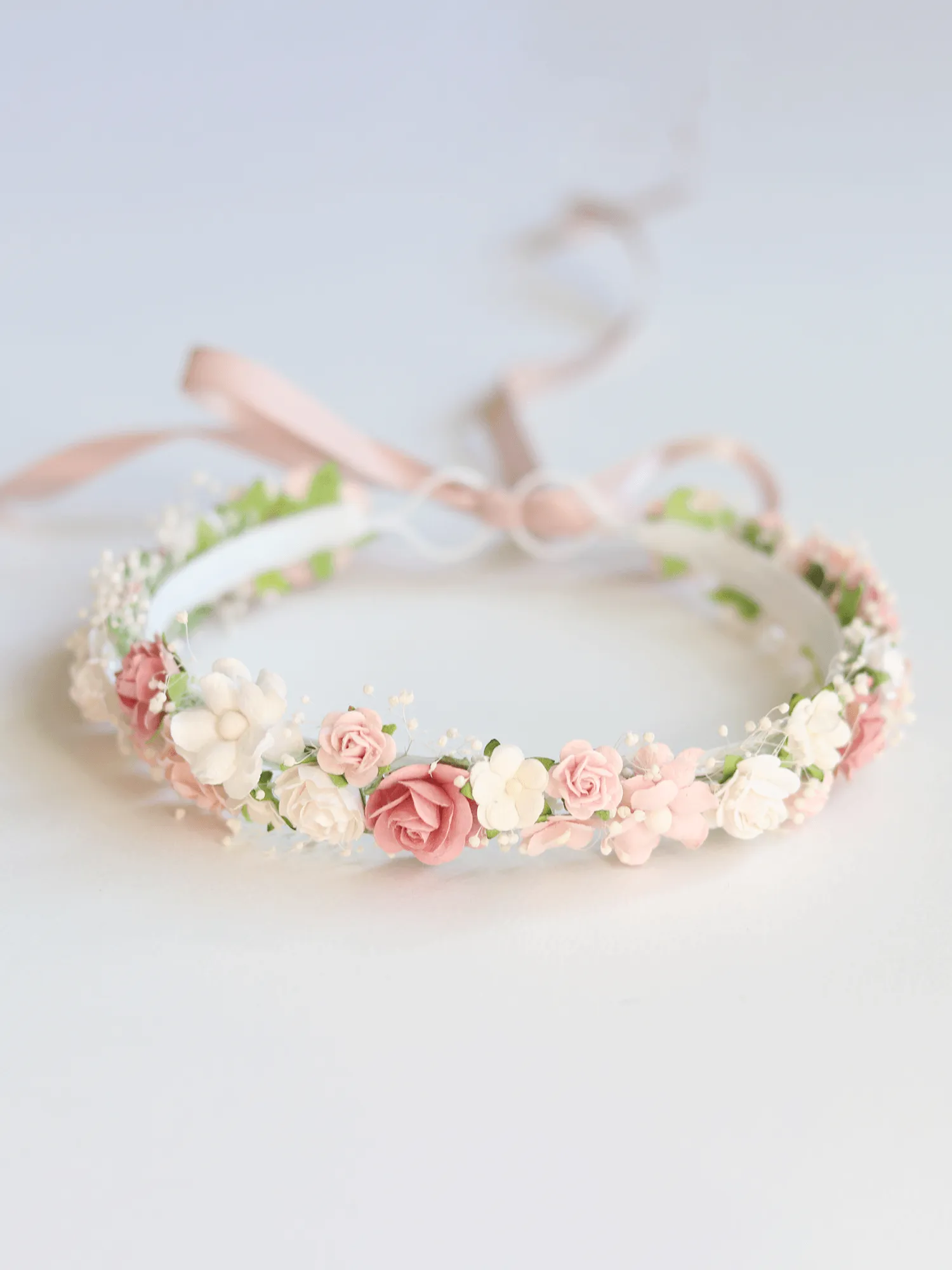 Elsie flower crown - dusty rose