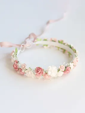 Elsie flower crown - dusty rose