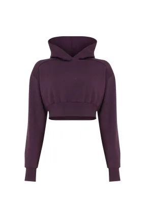 Felix Rhinestone Cropped Hoodie
