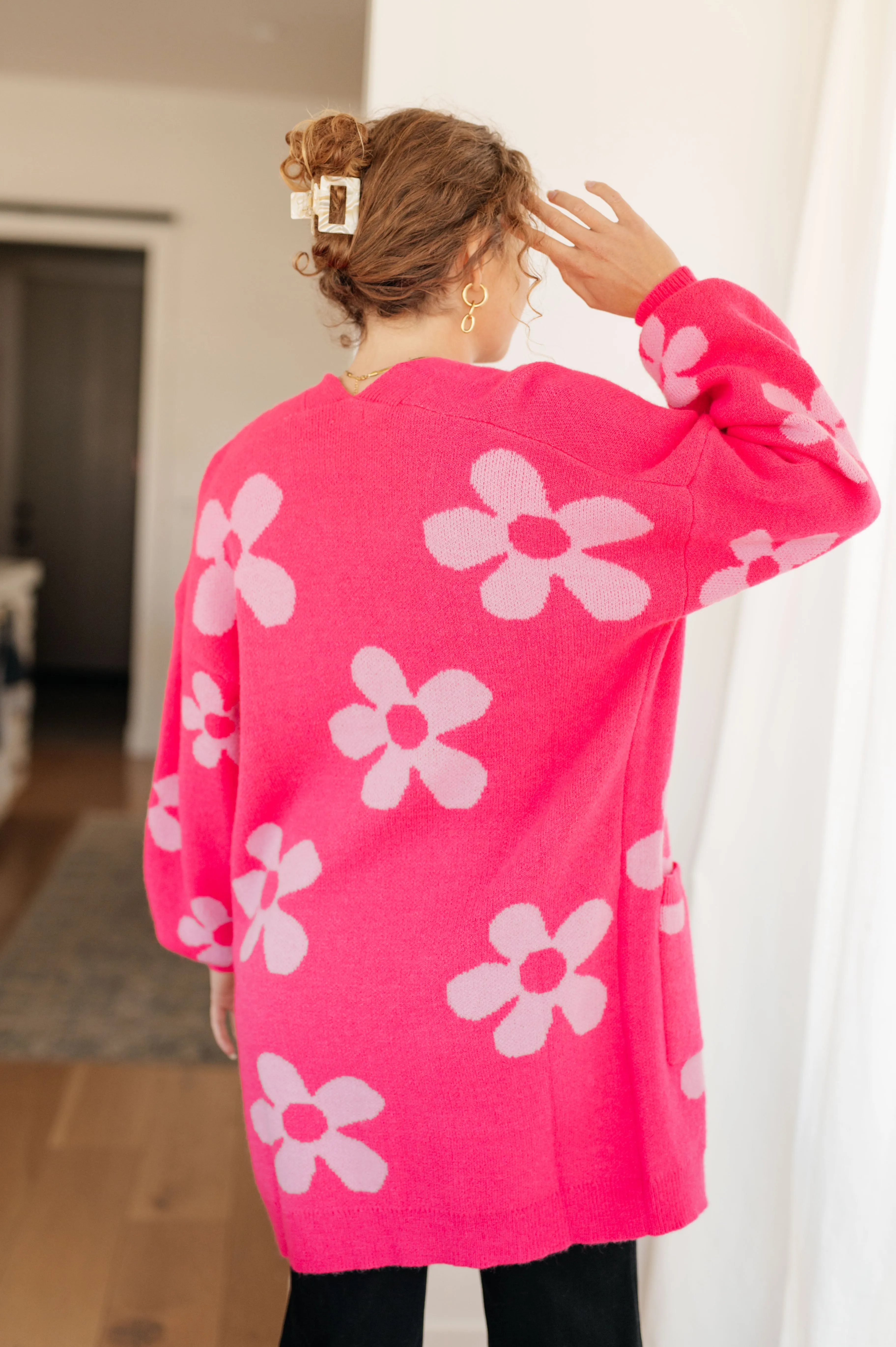 Floral Cardigan in Pink
