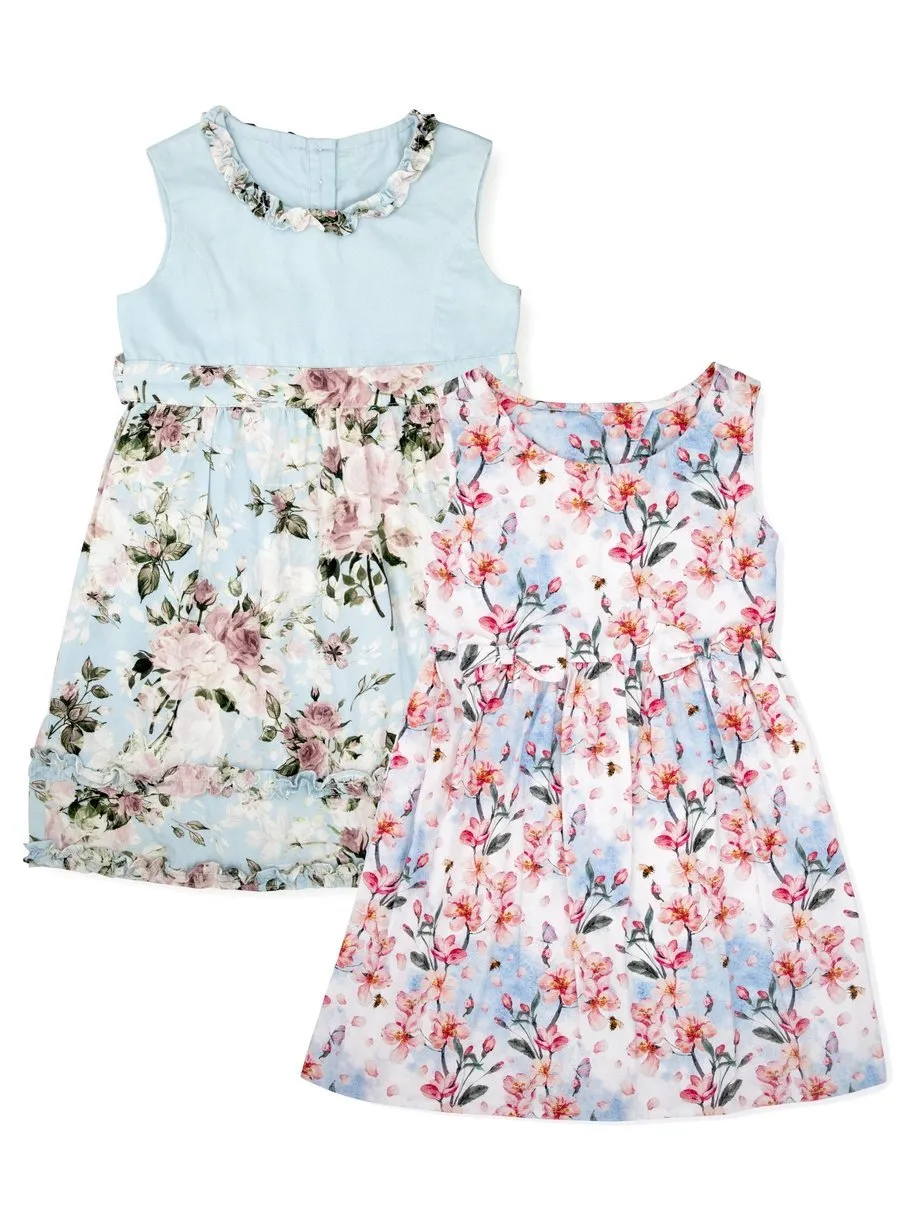Floral Magic Pack of 2 Organic Cotton Dresses
