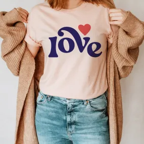 Graphic Tee - Retro Heart & Love