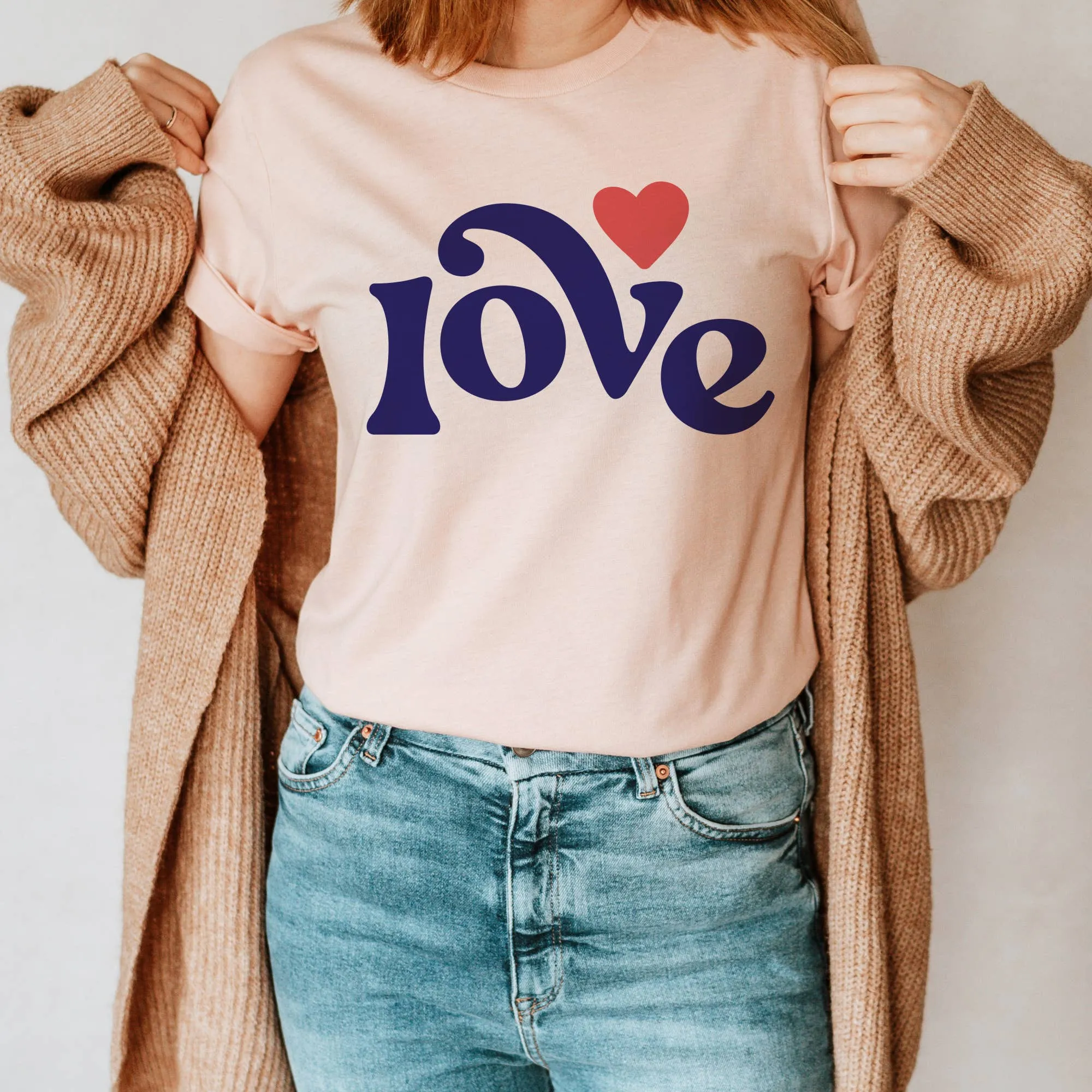 Graphic Tee - Retro Heart & Love