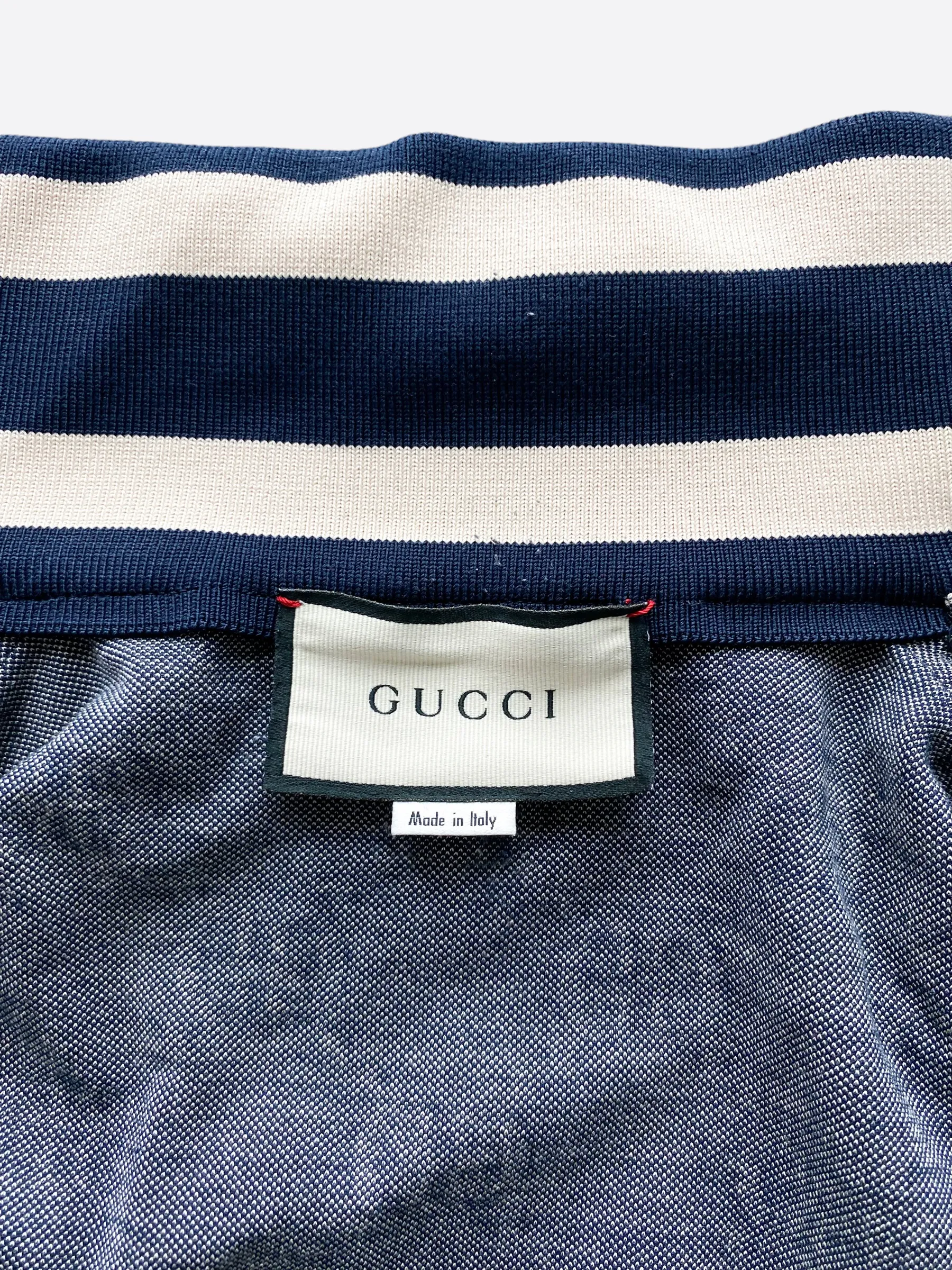 Gucci Blue Monogram Jacquard Track Jacket