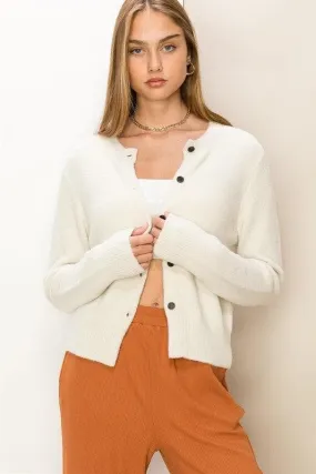 HYFVE Chic Button-Front Cardigan Sweater