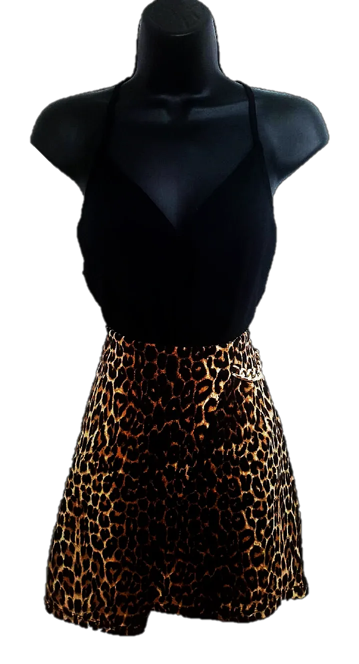 Leopard Chain Skirt