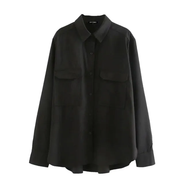 LOOSE FITTING ASYMMETRIC BLOUSE