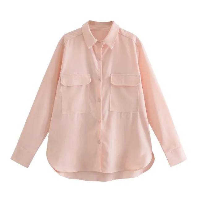 LOOSE FITTING ASYMMETRIC BLOUSE