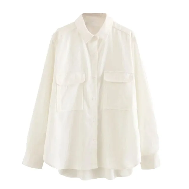 LOOSE FITTING ASYMMETRIC BLOUSE