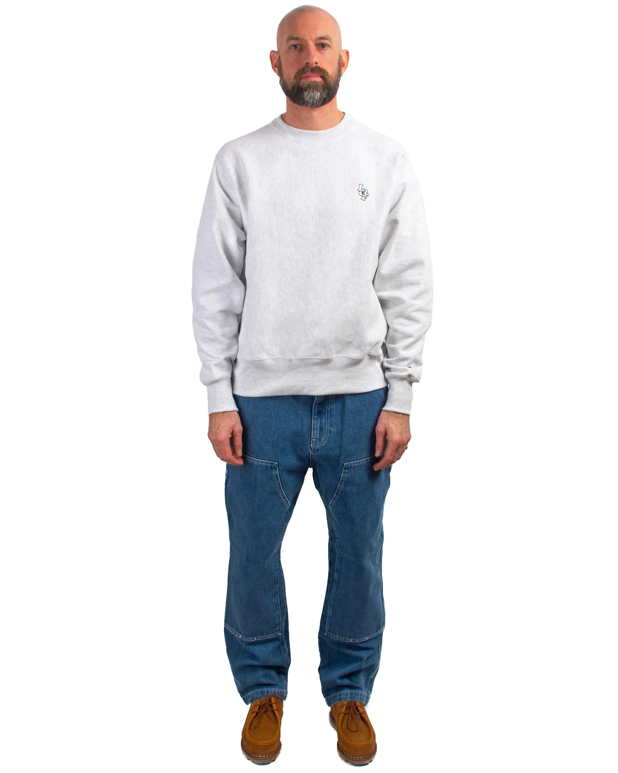 Lost & Found Reverse Weave Crewneck Silver Grey