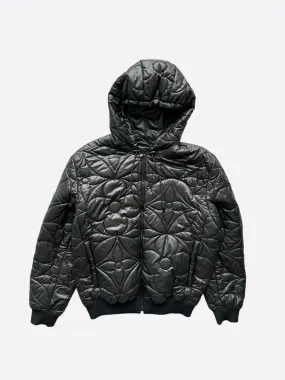 Louis Vuitton Black Flower Monogram Puffer Jacket