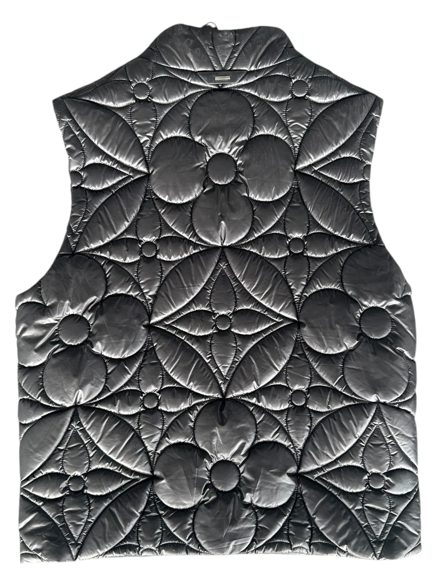 Louis Vuitton Black Flower Monogram Puffer Vest