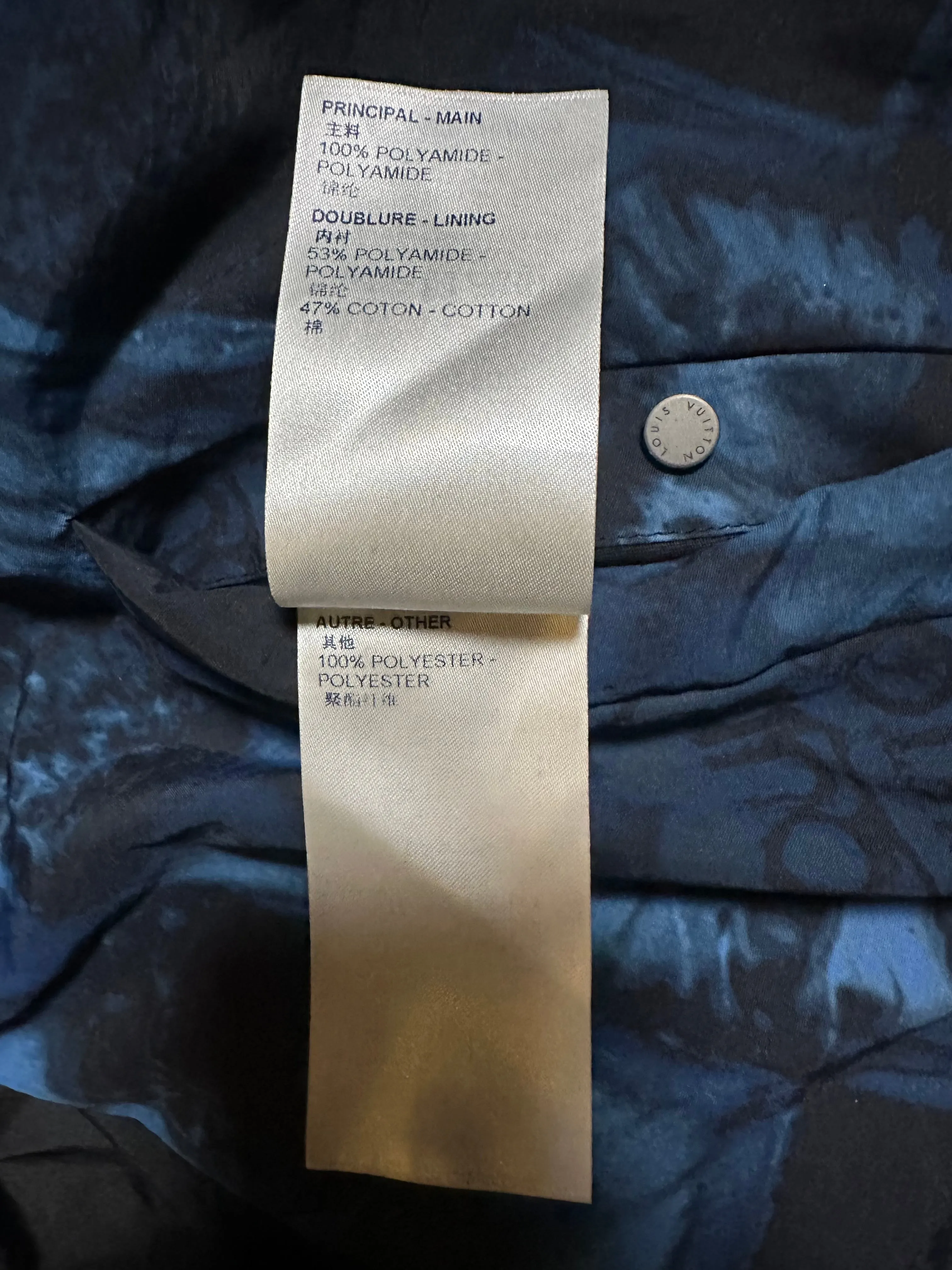 Louis Vuitton Blue Damier Salt Bomber Jacket