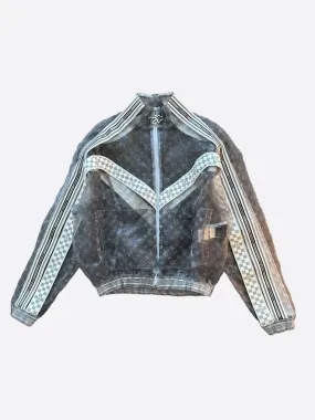 Louis Vuitton Grey Organza Monogram Mesh Track Jacket
