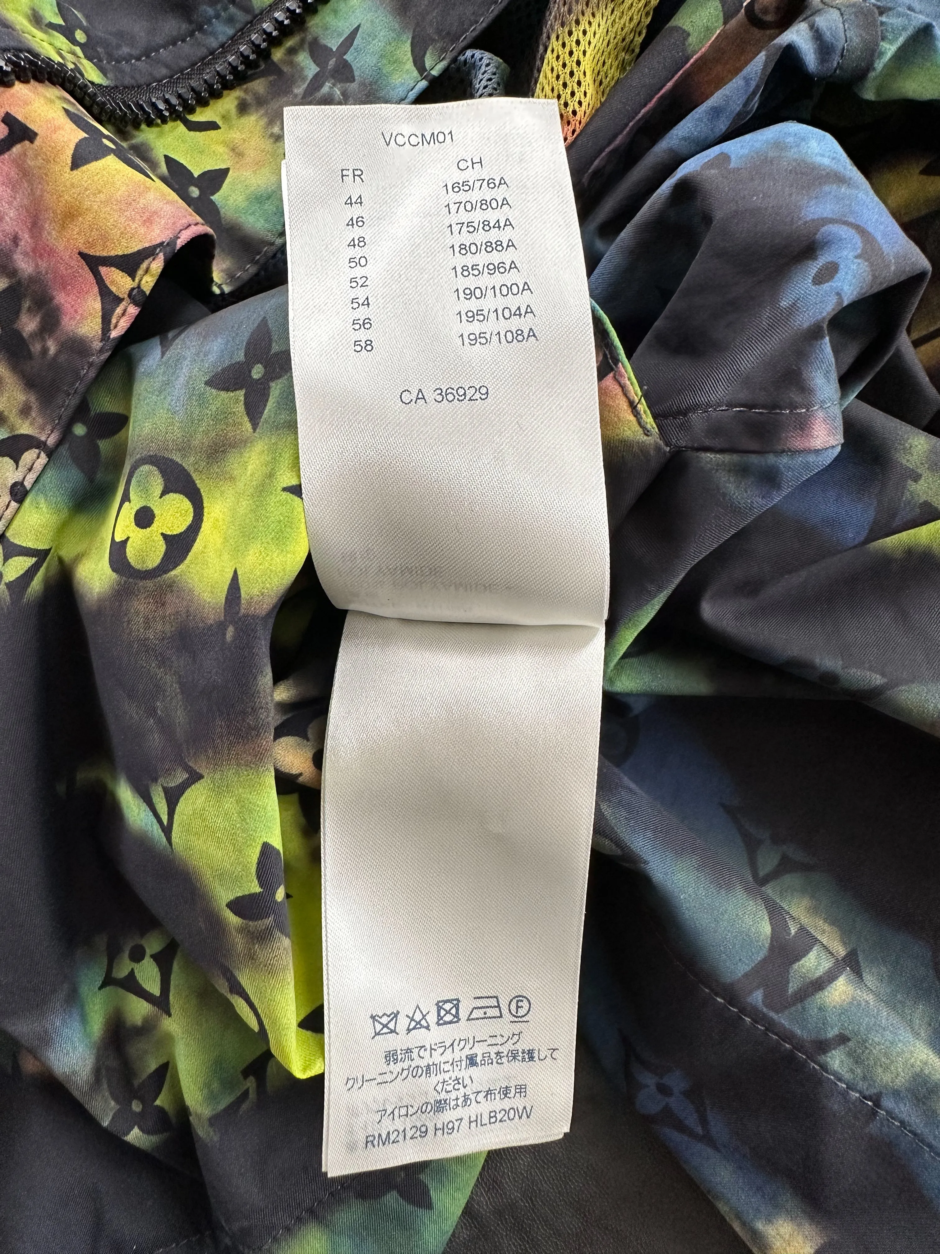 Louis Vuitton Multicolor Tie-Dye Camo Monogram Windbreaker