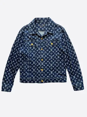 Louis Vuitton Navy & White Monogram Denim Jacket
