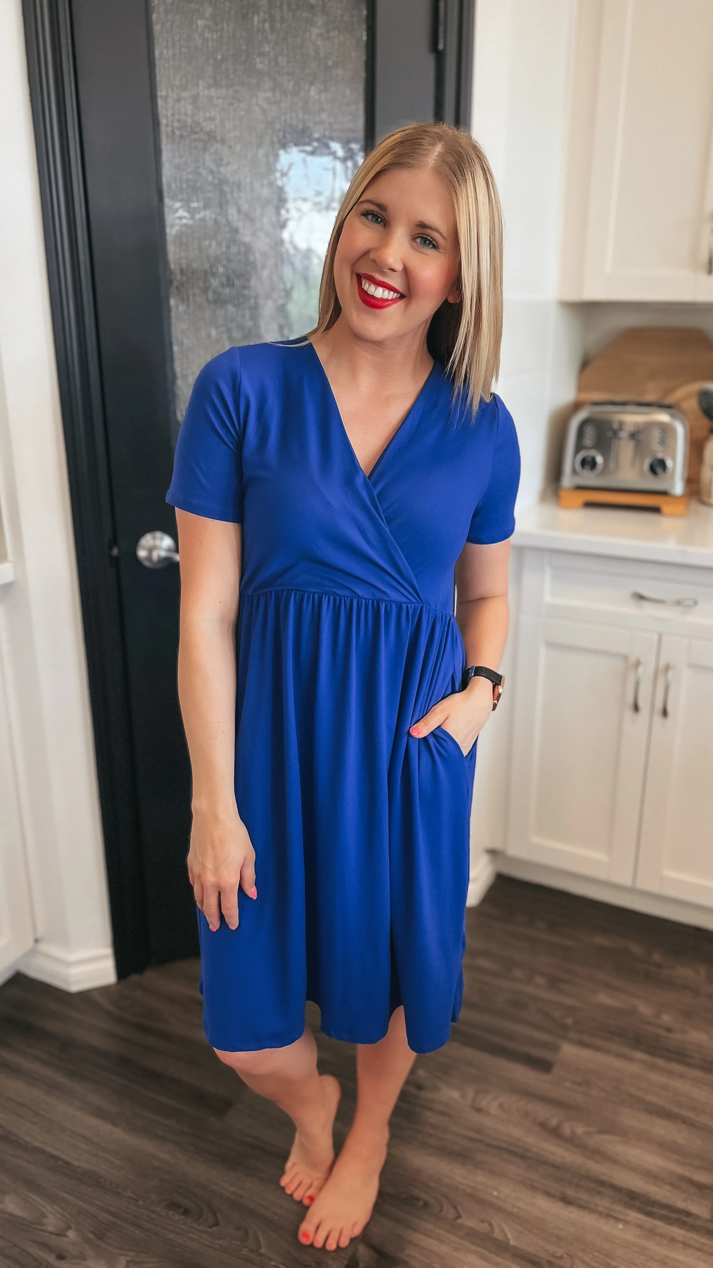 Maddie Wrap Dress: Cobalt Blue *SALE*