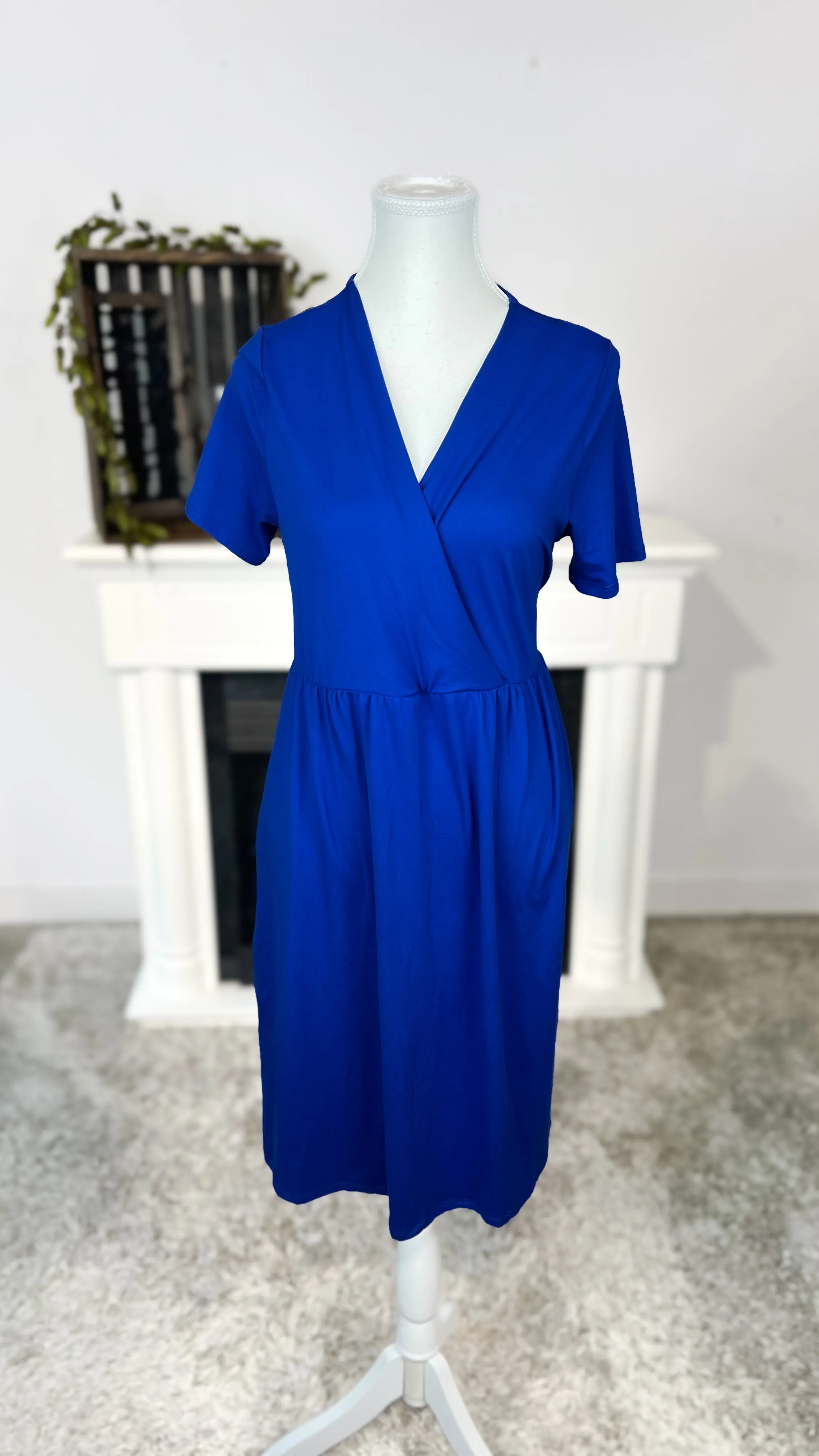 Maddie Wrap Dress: Cobalt Blue *SALE*