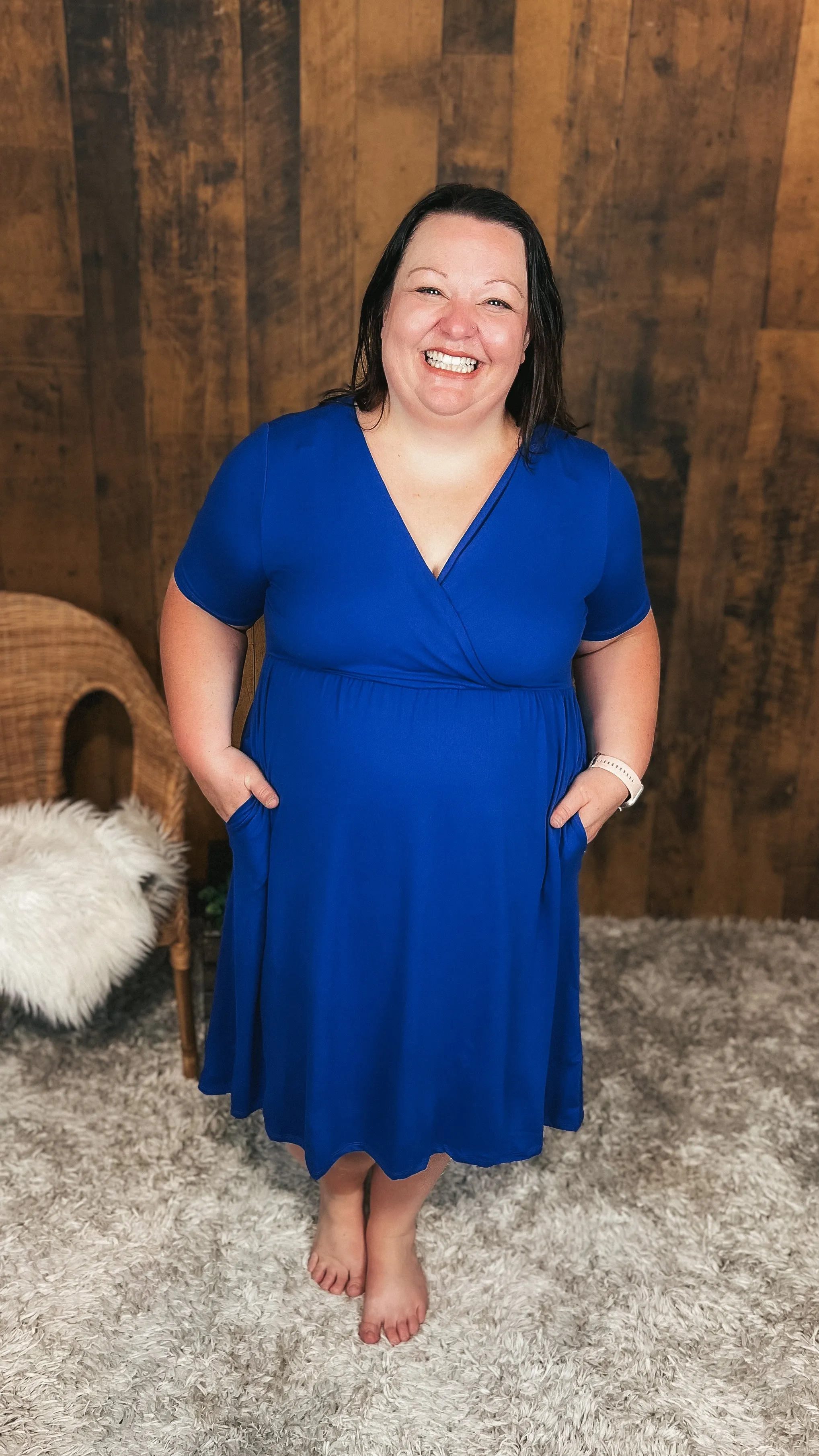 Maddie Wrap Dress: Cobalt Blue *SALE*