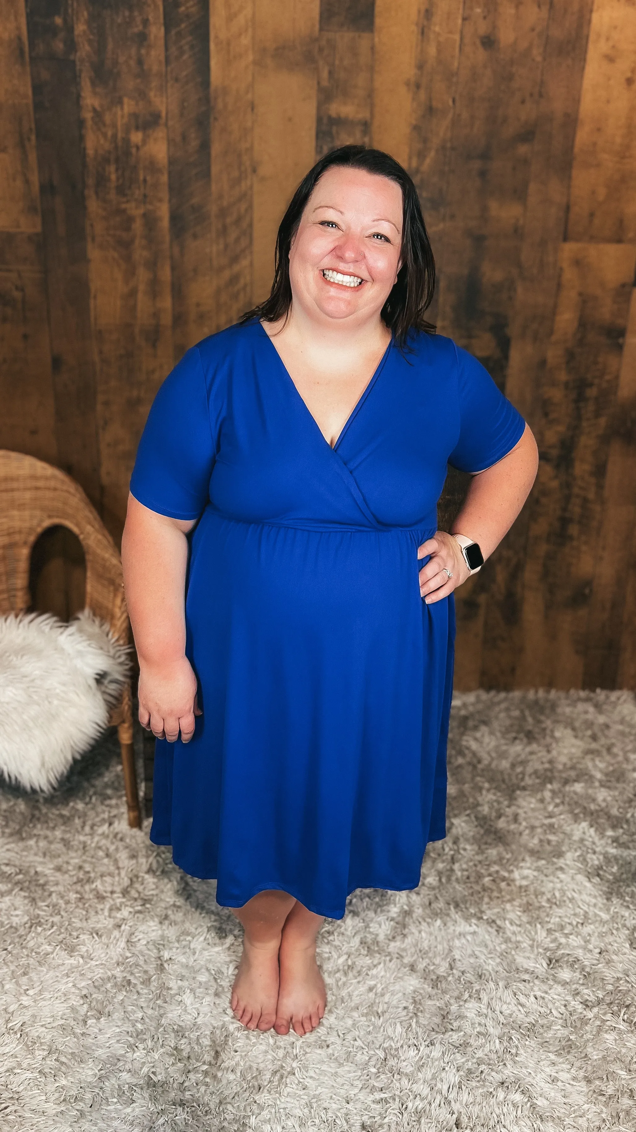Maddie Wrap Dress: Cobalt Blue *SALE*