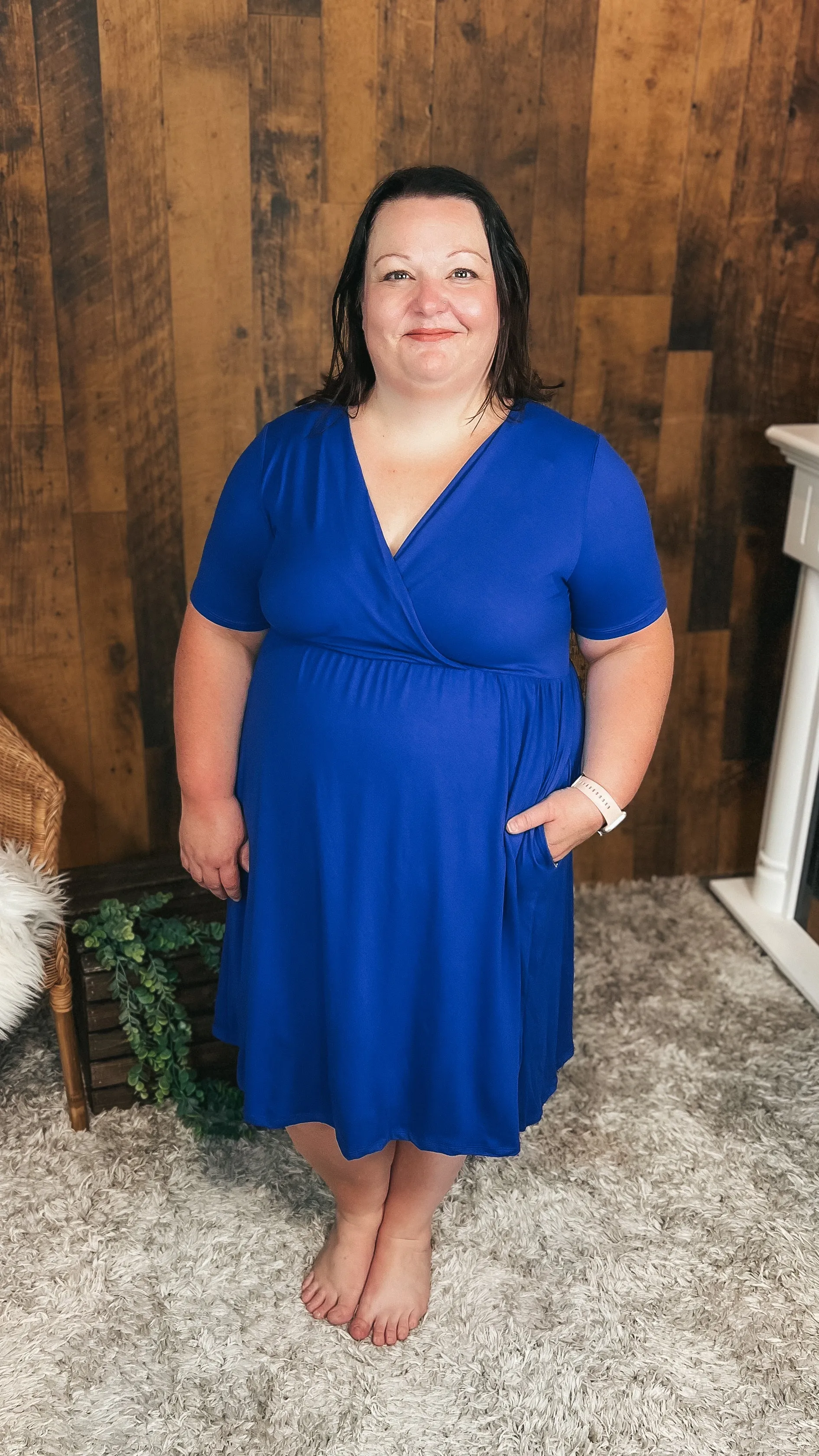 Maddie Wrap Dress: Cobalt Blue *SALE*