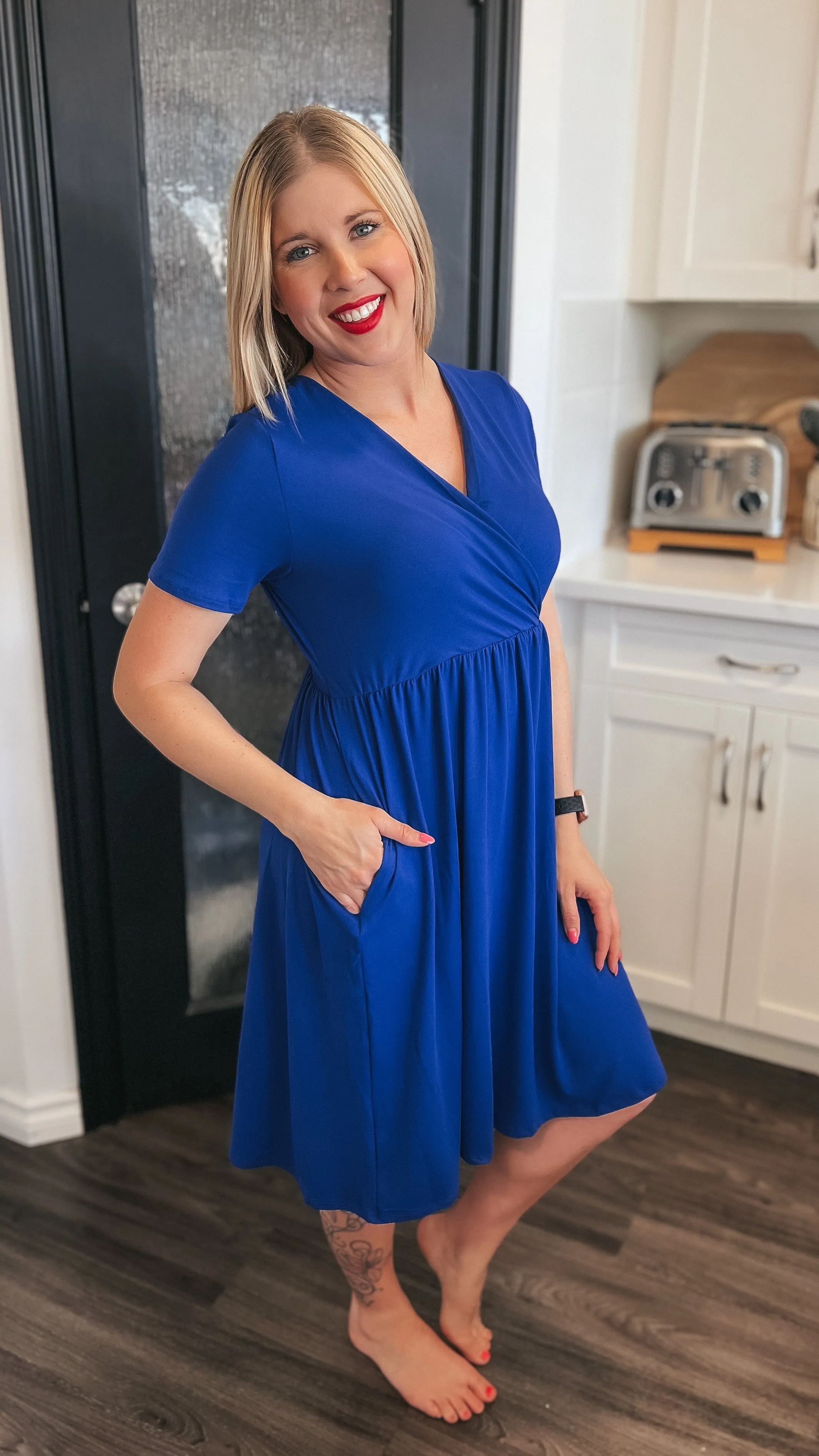 Maddie Wrap Dress: Cobalt Blue *SALE*