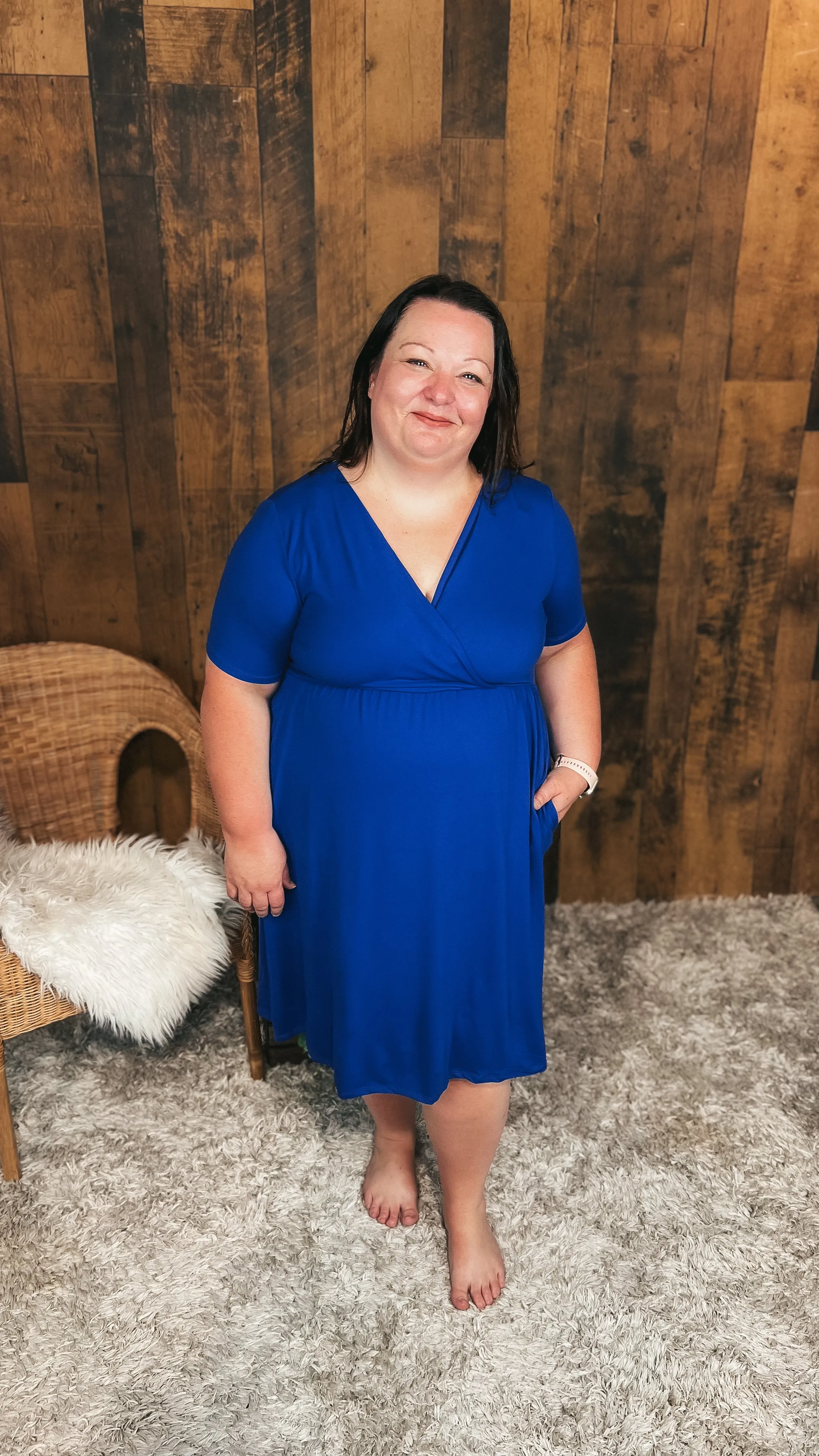 Maddie Wrap Dress: Cobalt Blue *SALE*