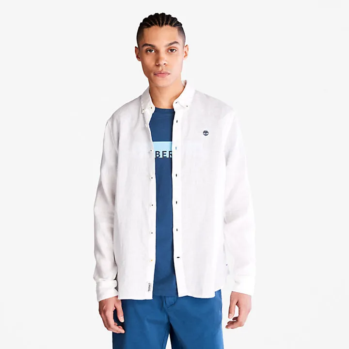 Mill River Slim Fit Linen Shirt For Men