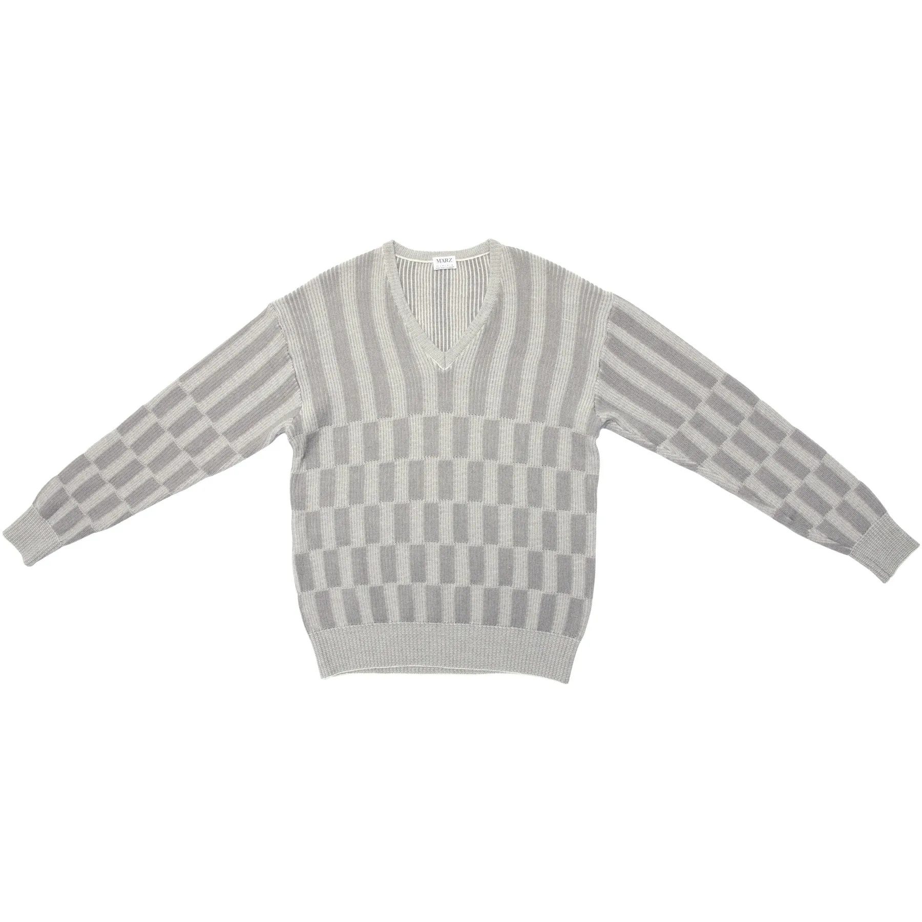MÄRZ (West Germany) 70s, Woolmark, Tuck Stitch, Checkerboard