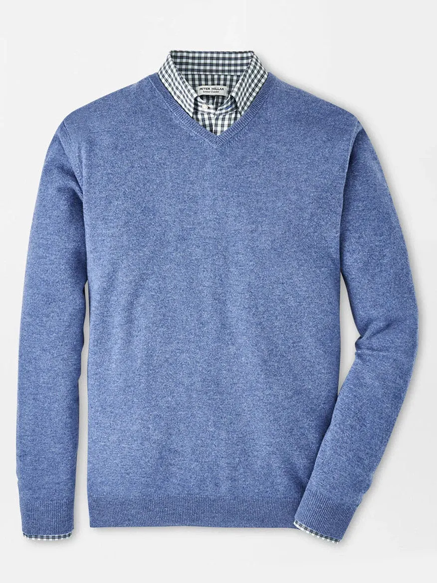 Peter Millar Crown Heritage Cashmere Sweater in Astral Blue