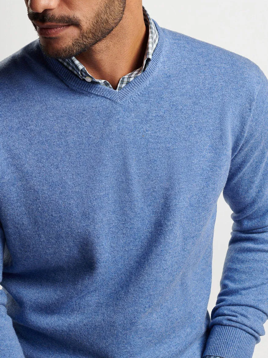 Peter Millar Crown Heritage Cashmere Sweater in Astral Blue