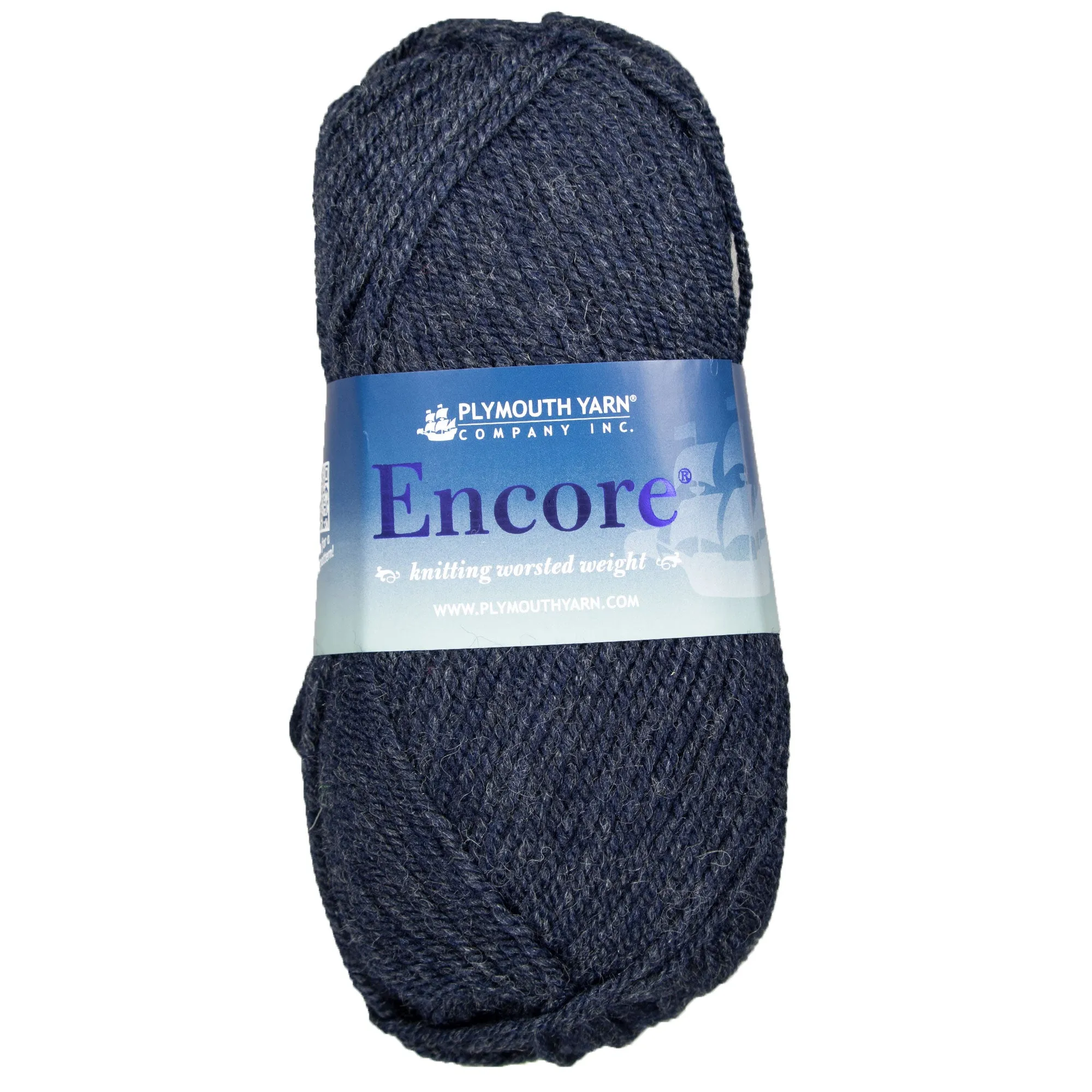 Plymouth Yarn Encore Worsted Yarn - 6005 Midnight Heather