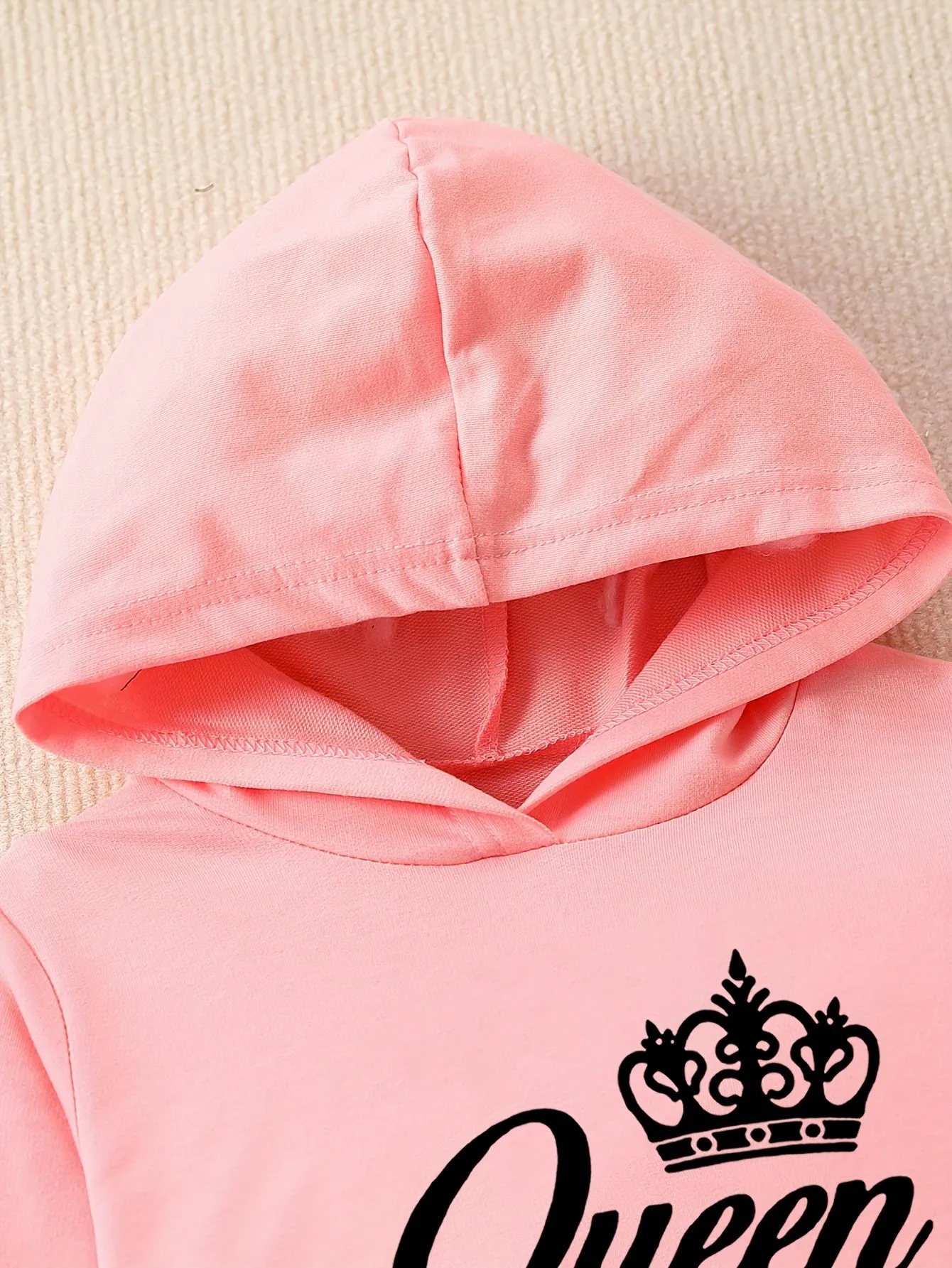 QUEEN & Crown Graphic Outfits Girls Hoodies   Jogger Pants