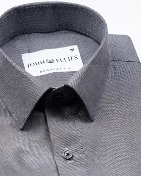 Renato Privilege Zade Black Plain Oxford Cotton Shirt